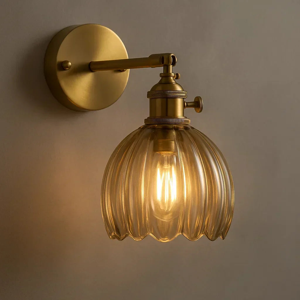 Tulip Style Wall Light Vintage Retro Floral Wall Lamp
