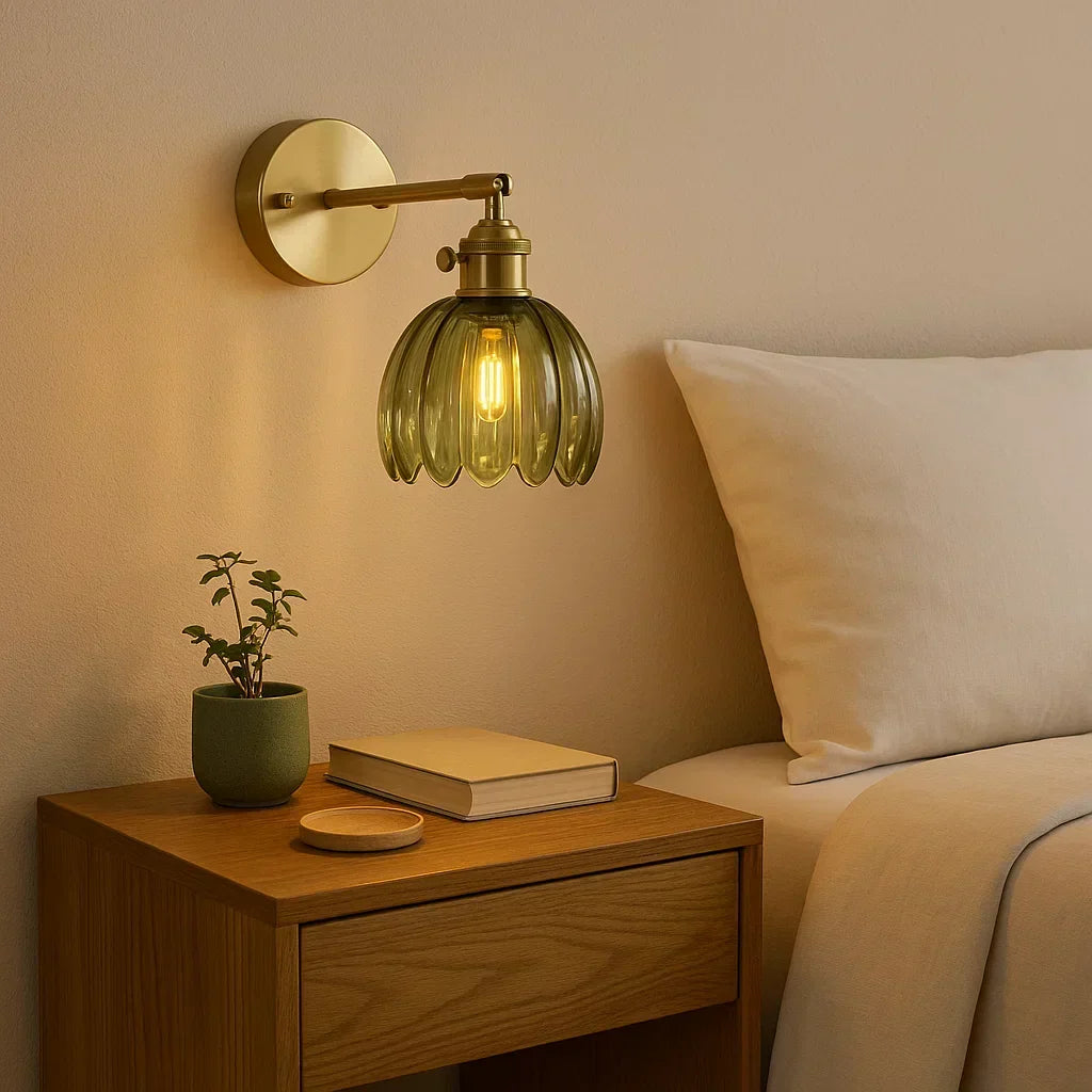 Tulip Style Wall Light Vintage Retro Floral Wall Lamp