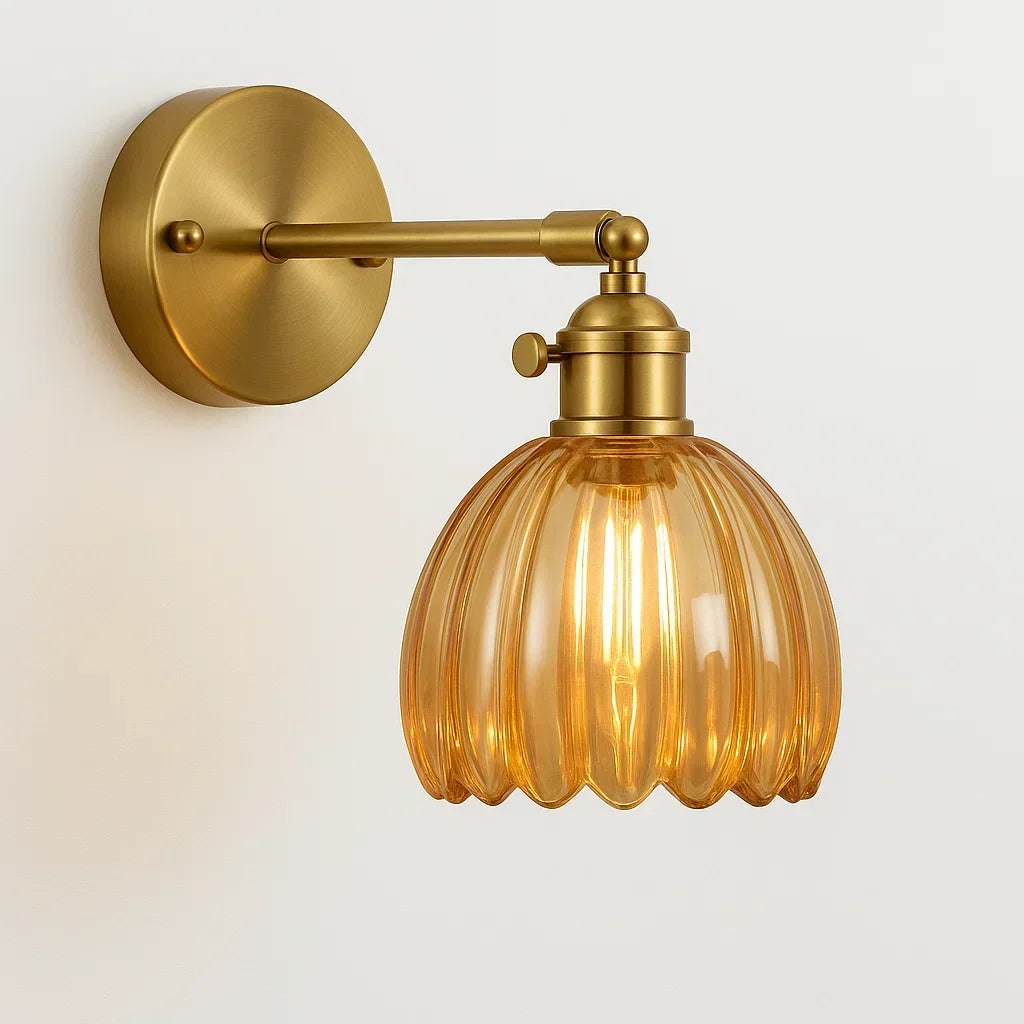 Tulip Style Wall Light Vintage Retro Floral Wall Lamp
