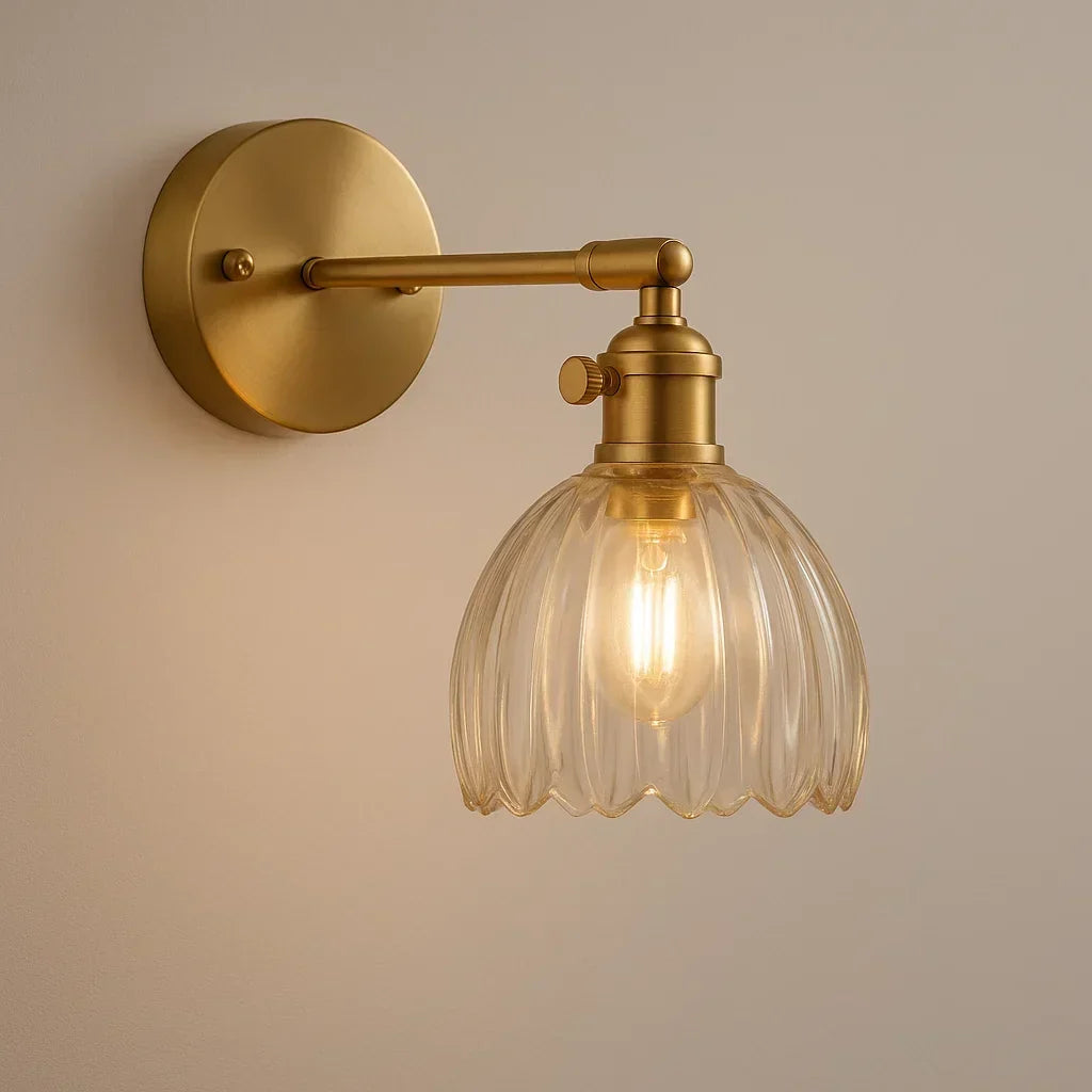 Tulip Style Wall Light Vintage Retro Floral Wall Lamp