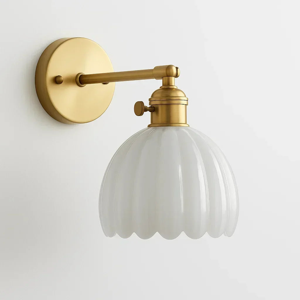 Tulip Style Wall Light Vintage Retro Floral Wall Lamp