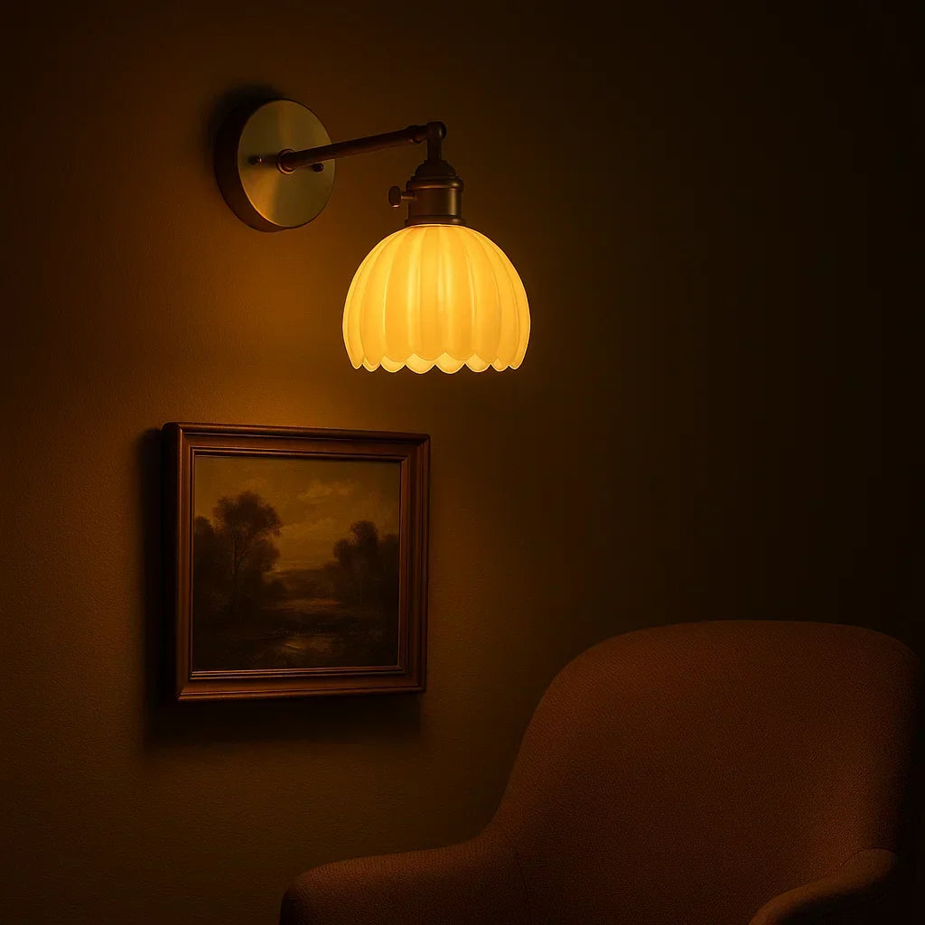 Tulip Style Wall Light Vintage Retro Floral Wall Lamp