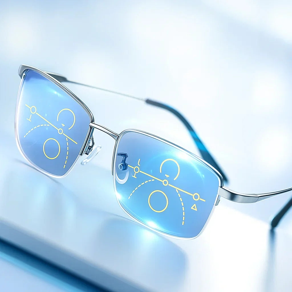 Progressive Reading & Driving Glasses with Anti‑Glare