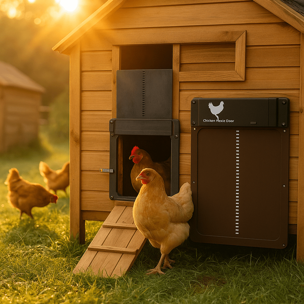 Automatic Chicken Coop Door with Light Sensor and Predator Proof Security Moveable