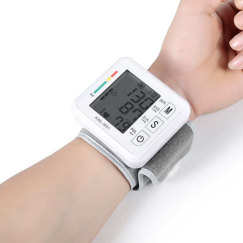 Automatic Home Wristband Blood Pressure Monitor with Portable Lcd Display and Heart Rate Detection