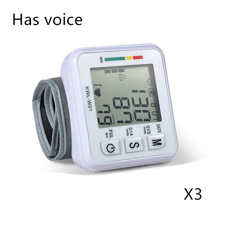 Automatic Home Wristband Blood Pressure Monitor with Portable Lcd Display and Heart Rate Detection