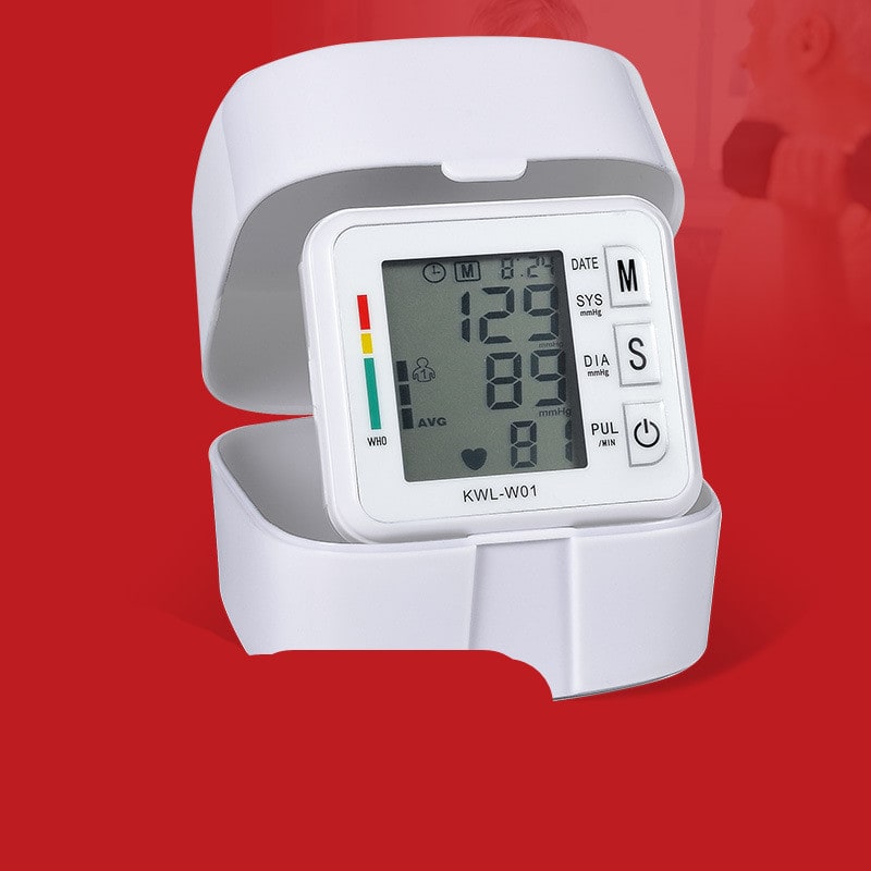 Automatic Home Wristband Blood Pressure Monitor with Portable Lcd Display and Heart Rate Detection