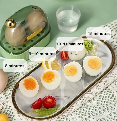 Compact Electric Egg Cooker Automatic Boiling for 2–6 Eggs