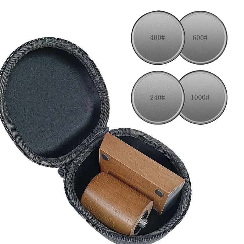Manual Rolling Knife Sharpener Precision Dual-Angle Kitchen Edge Tool