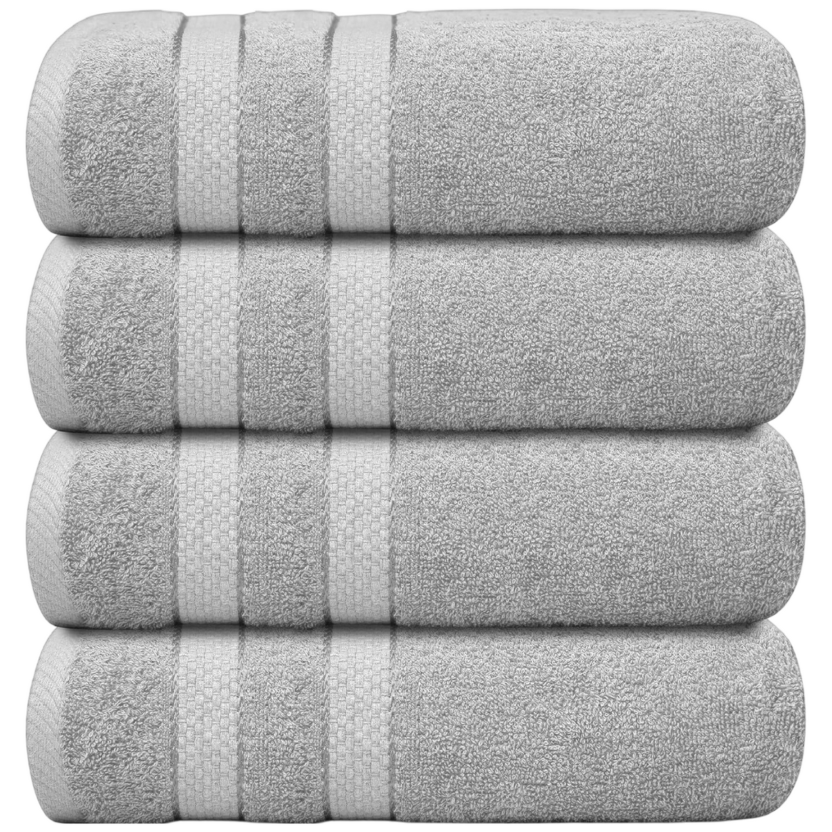 4-Piece Jumbo Bath Towel Set - Quick Dry Bathroom Towels