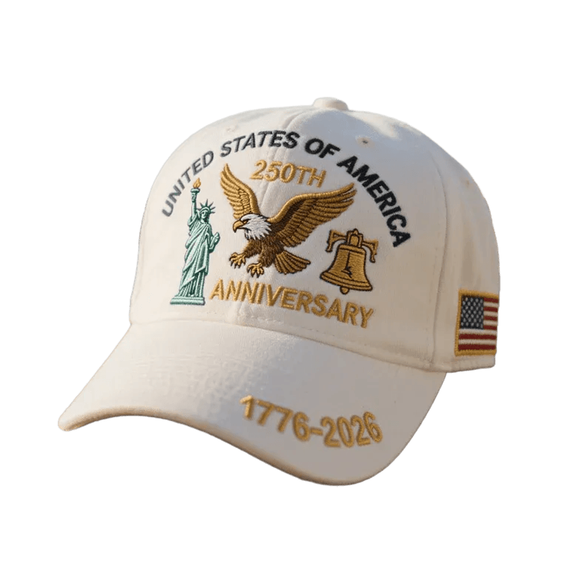 Baseball Cap Patriotic Hat Embroidered American Flag Curved Brim Structured