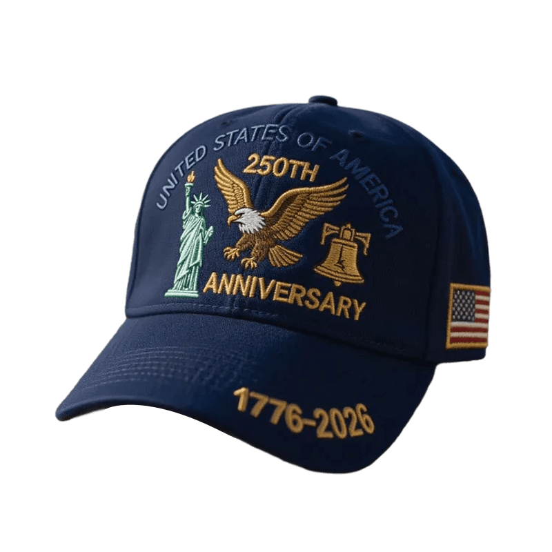 Baseball Cap Patriotic Hat Embroidered American Flag Curved Brim Structured