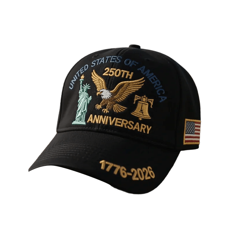 Baseball Cap Patriotic Hat Embroidered American Flag Curved Brim Structured