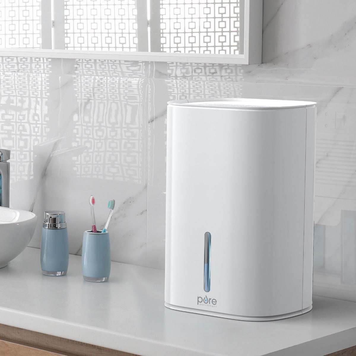 Basement Crawl Space Mini Dehumidifier for Bathroom with Portable Removable Tank for Small Rooms