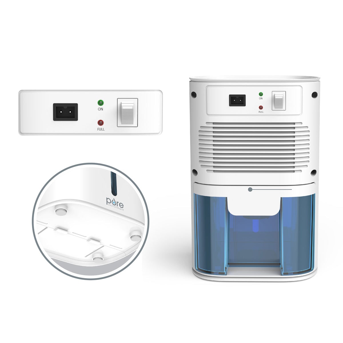Basement Crawl Space Mini Dehumidifier for Bathroom with Portable Removable Tank for Small Rooms