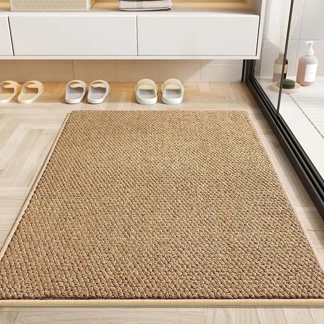 Bath Mat Floor Indoor Door Absorbent Textured Loop Pile Quick Dry Bathroom