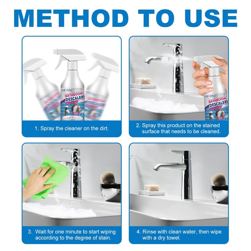 Bathroom Cleaner Spray and Foam with Trigger Nozzle for Mold and Soap Scum All Purpose