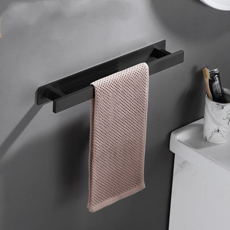 Bathroom Towel Bar Wall Mounted Stainless Steel with Adhesive Backplate 40cm 18 Inch