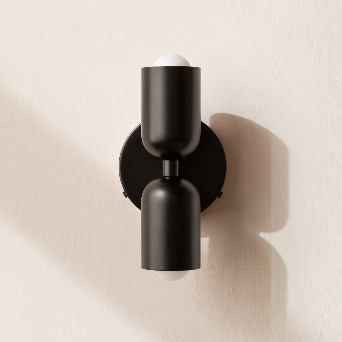 Battery Powered Wall Sconce Lighting with Adjustable Double Heads and Vintage Design
