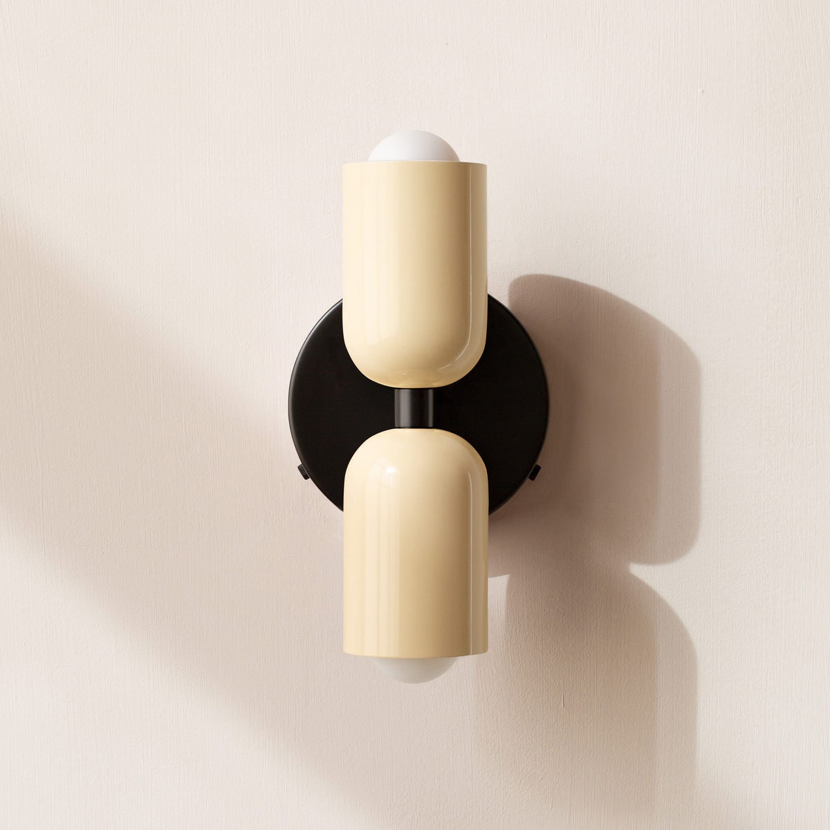 Battery Powered Wall Sconce Lighting with Adjustable Double Heads and Vintage Design