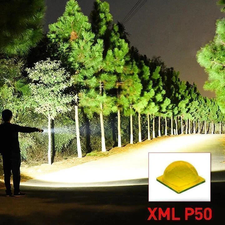 Super Bright 90000 Lumen Flashlight Rechargeable XHP50.2 Torch