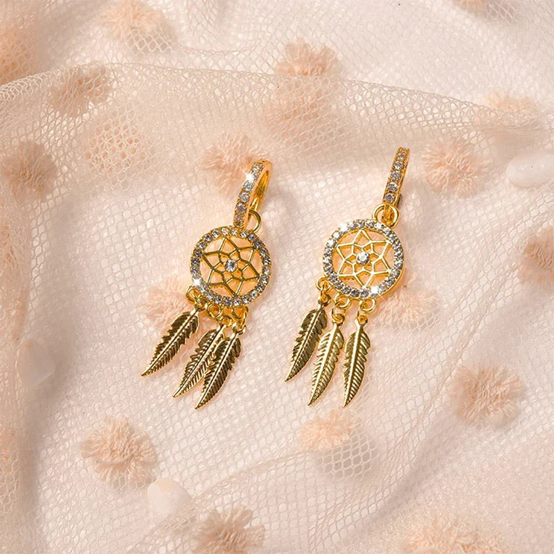 Dreamcatcher Gold Earrings