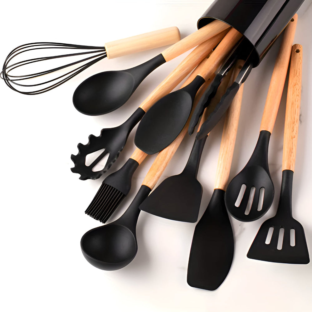Complete Kitchen Utensils Set Heat‑Resistant Non‑Slip Cooking Tools