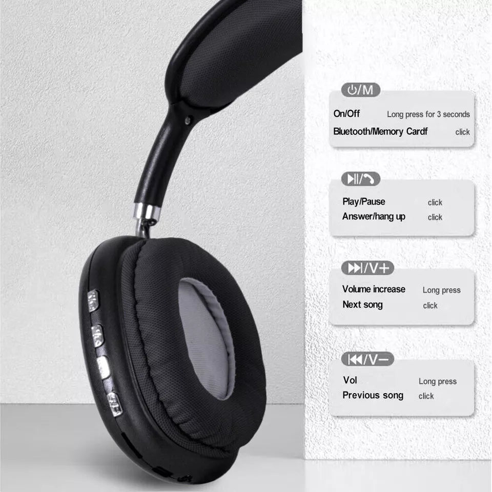 Bluetooth Headphones with Active Noise Cancellation & Long Play