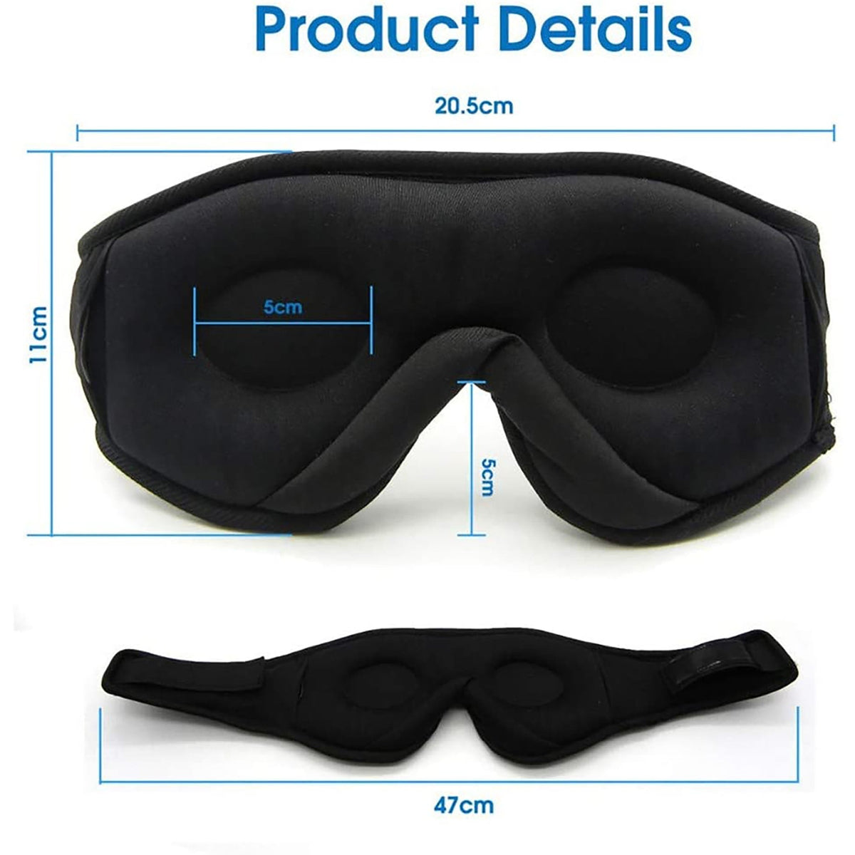 Bluetooth Sleep Mask with Weighted Padding and Built-In Headphones for Blackout Rest Silk