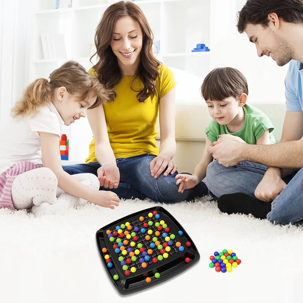 Board Game Ball with Colorful Marbles Strategy Puzzle for Family Tabletop Play