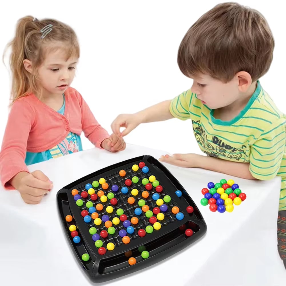 Board Game Ball with Colorful Marbles Strategy Puzzle for Family Tabletop Play