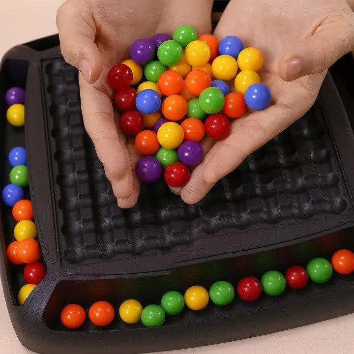 Board Game Ball with Colorful Marbles Strategy Puzzle for Family Tabletop Play