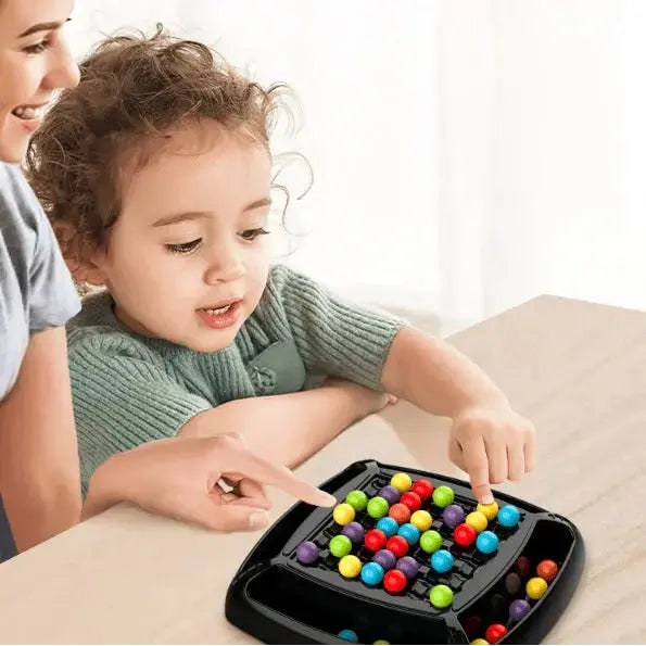 Board Game Ball with Colorful Marbles Strategy Puzzle for Family Tabletop Play