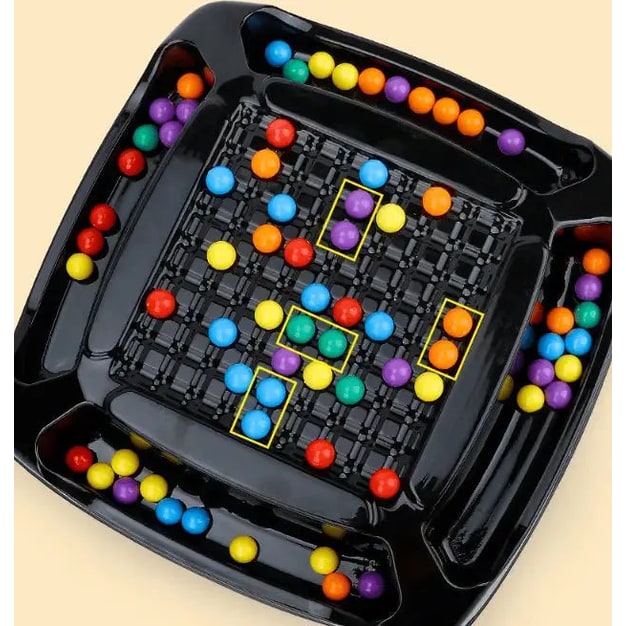Board Game Ball with Colorful Marbles Strategy Puzzle for Family Tabletop Play