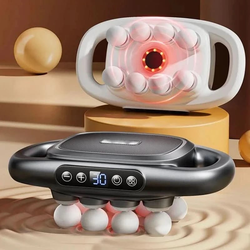 Body Massager Handheld Massage Gun with Dual Handles and Eight Nodes