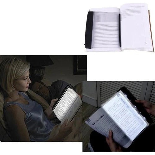 Book Light Flat Panel Portable LED Reading with Battery Power