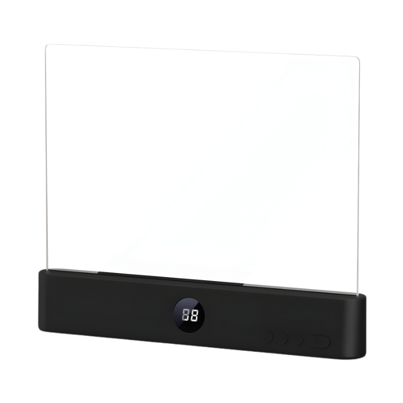 Book Light Panel LED for Reading with Digital Display and Flat Design Wall