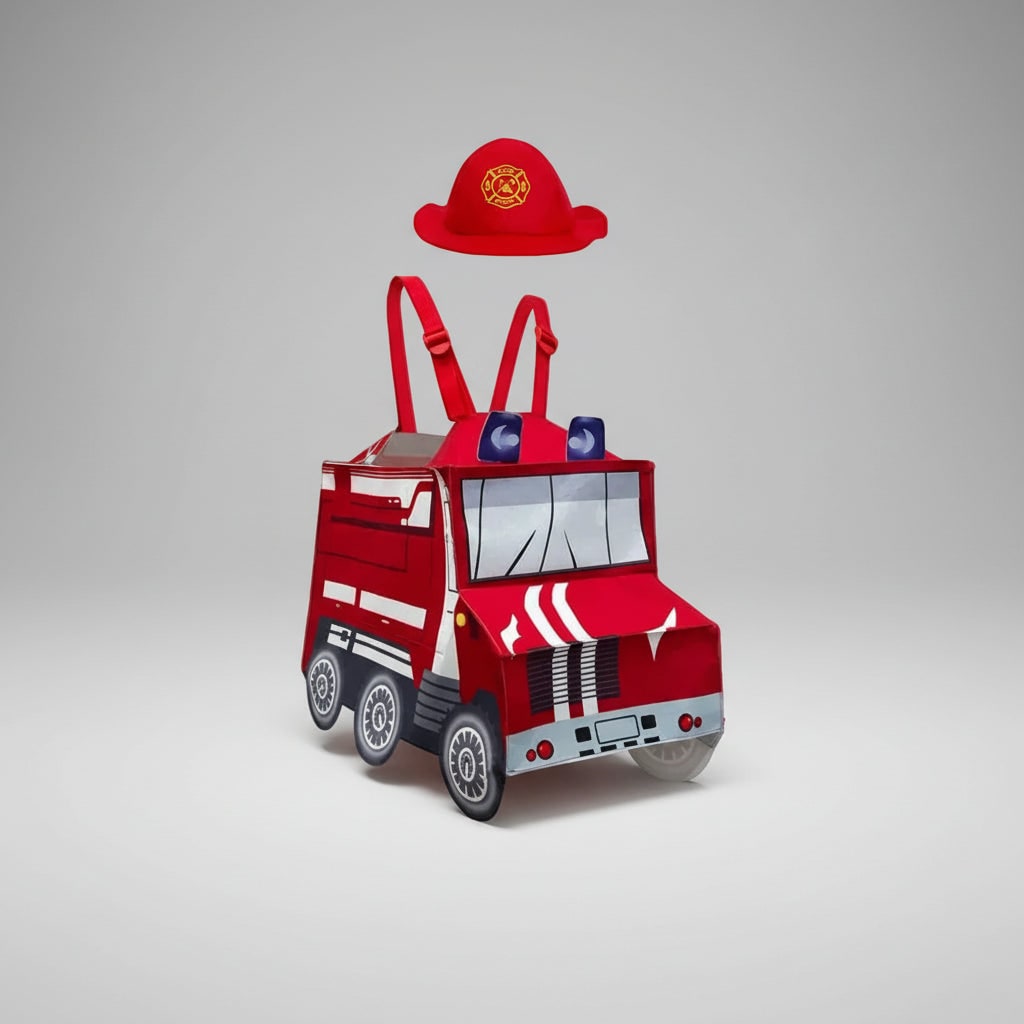 Boys' Halloween Firefighter Costume and Outfit with Reflective Stripes Fire Chief Badge for Dress Up