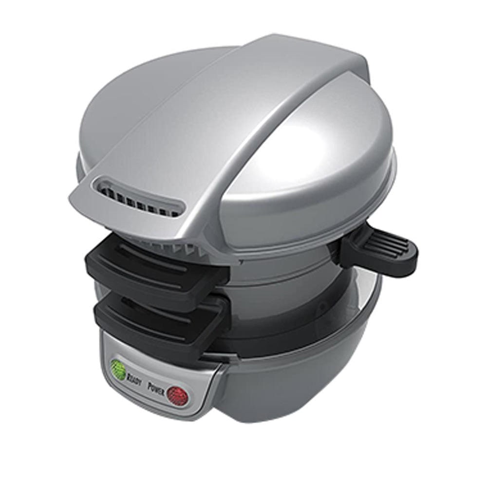 Breakfast Sandwich Maker and Panini Press Machine with Non-Stick Plates and Egg