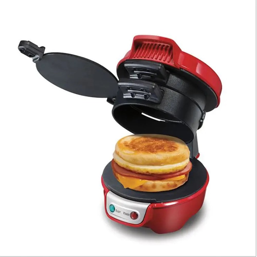 Breakfast Sandwich Maker and Panini Press Machine with Non-Stick Plates and Egg