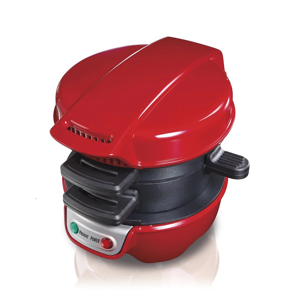 Breakfast Sandwich Maker and Panini Press Machine with Non-Stick Plates and Egg