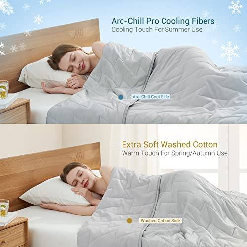 Breathable Cooling Blanket and Lightweight Comforter with Zigzag Quilting Summer
