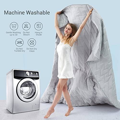 Breathable Cooling Blanket and Lightweight Comforter with Zigzag Quilting Summer