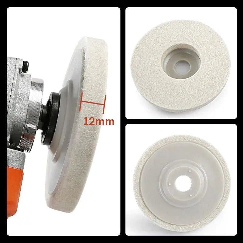 Buffing Wheel Polishing Wool Felt Angle Grinder Disc Pad