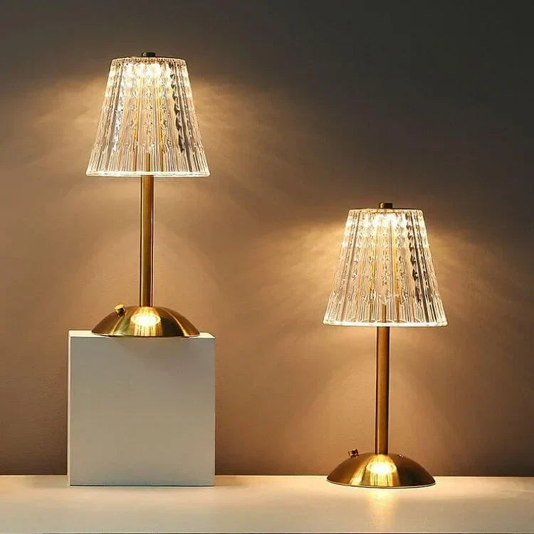 Crystal Table Lamp Decorative Golden Light for Modern Interiors