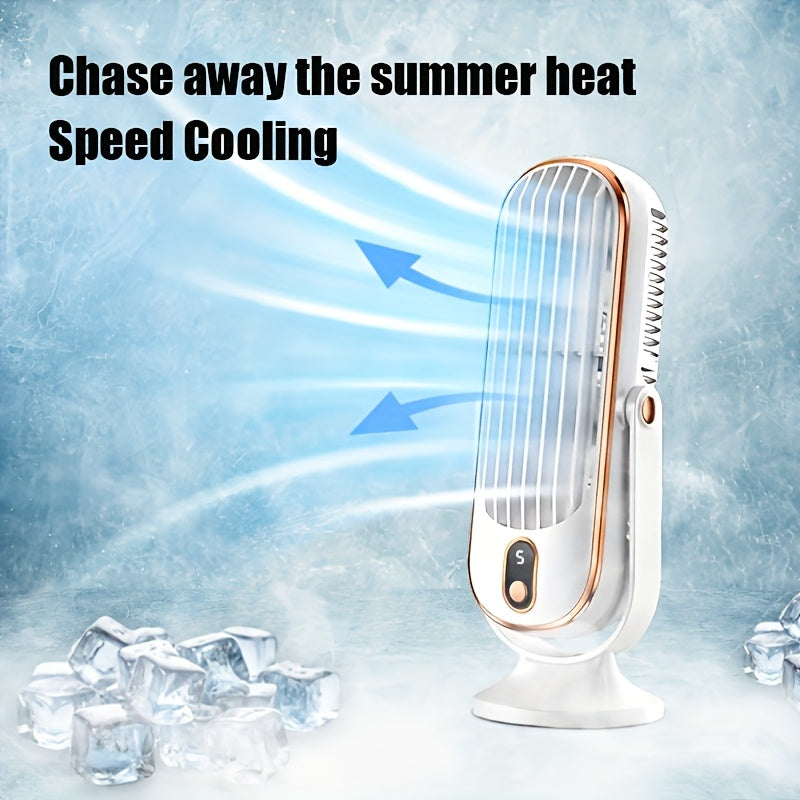 Portable 5-Speed Air Cooler & USB Desk Fan with Rechargeable Battery