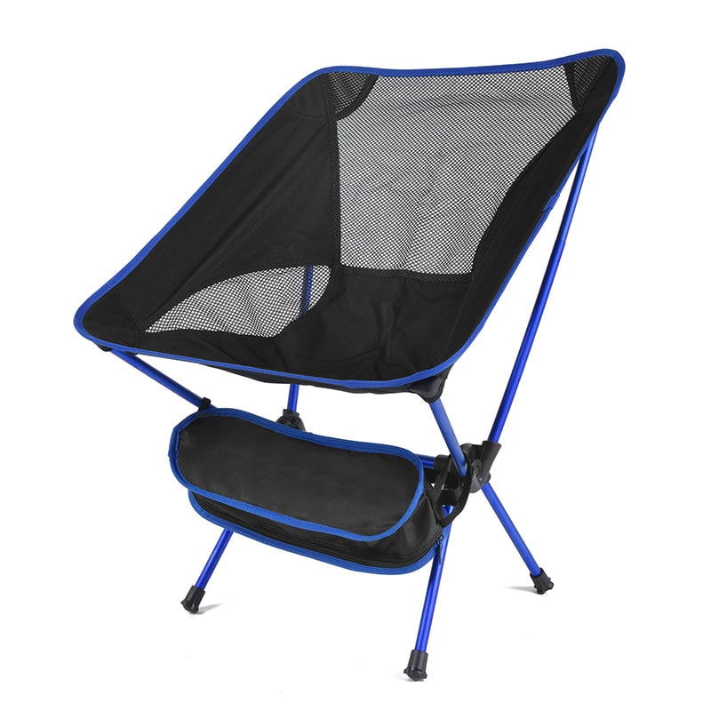 Camping Chair Folding Outdoor with Aluminum Frame and Breathable Mesh Portable Beach Lounge Seat