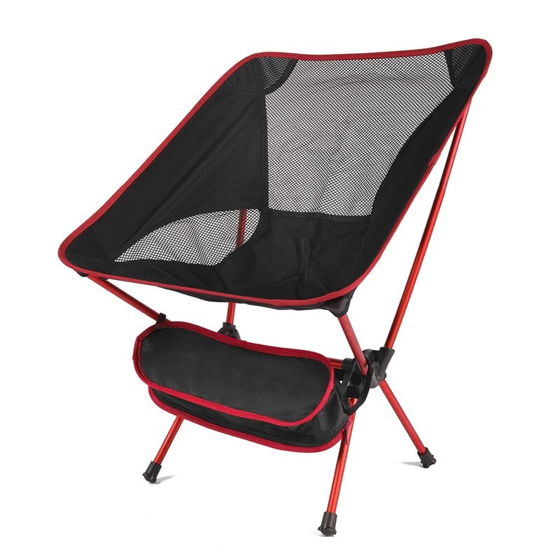 Camping Chair Folding Outdoor with Aluminum Frame and Breathable Mesh Portable Beach Lounge Seat