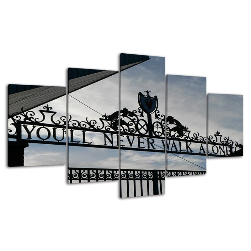 Canvas Wall Art Modern Abstract 5 Piece Split Panel Set with Gallery Wrapped Edges for Large Decor
