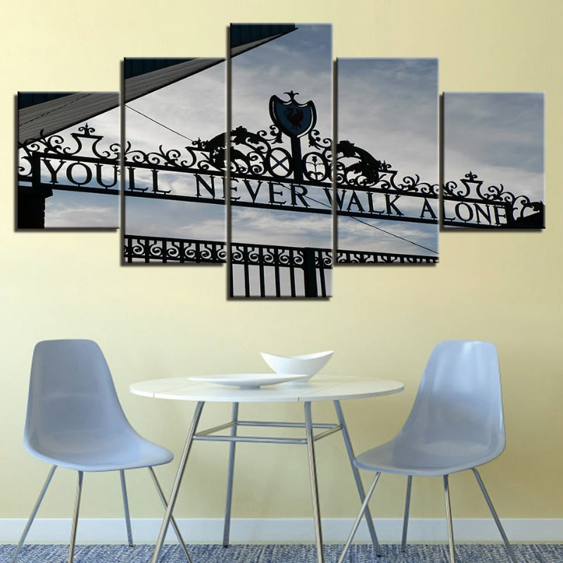 Canvas Wall Art Modern Abstract 5 Piece Split Panel Set with Gallery Wrapped Edges for Large Decor